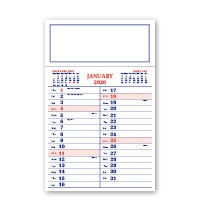 Full Backboard Memo Calendar - Blue and Orange