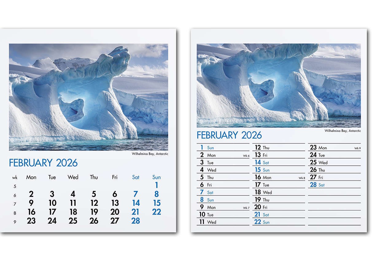 Blue Planet Mini Desk Calendar