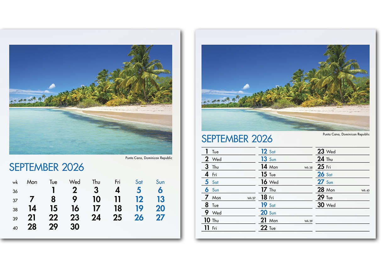 Blue Planet Mini Desk Calendar