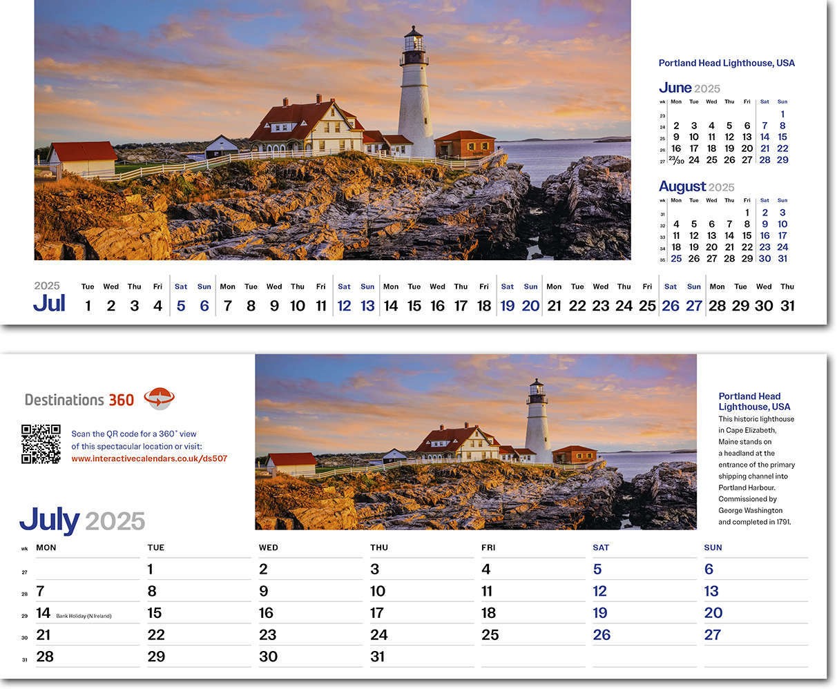 Destinations360 Note Station Desk Calendar