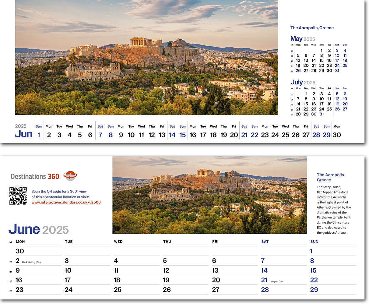 Destinations360 Note Station Desk Calendar