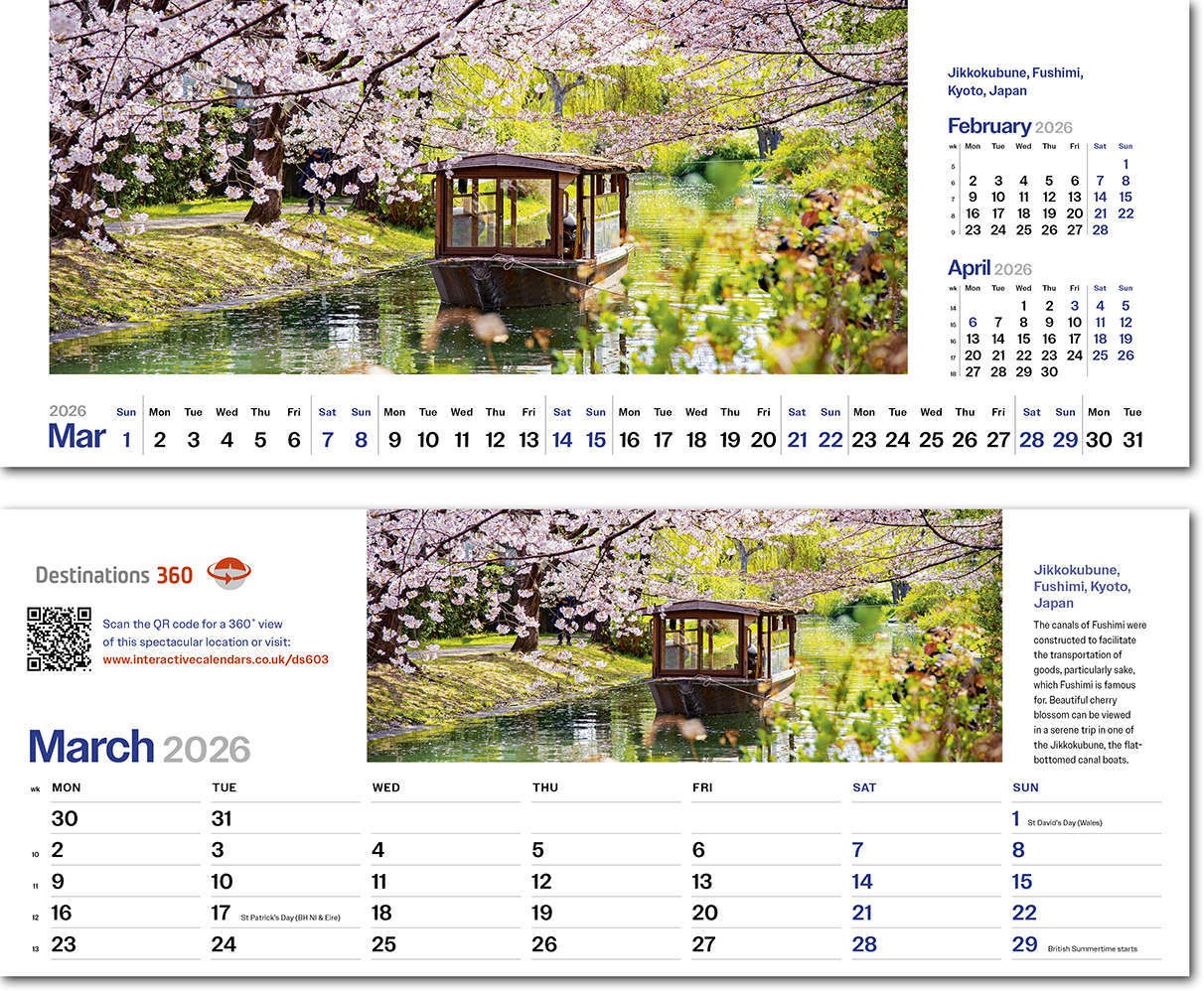 Destinations360 Task Station Desk Calendar