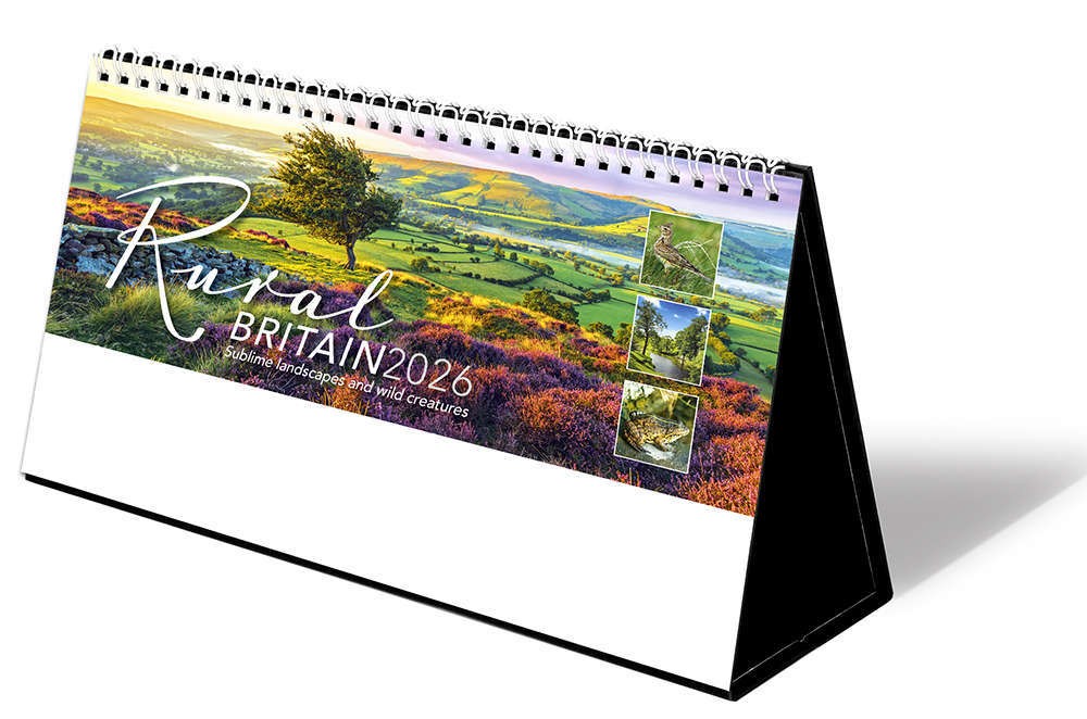 Rural Britain Premium Lined Easel Desk Calendar