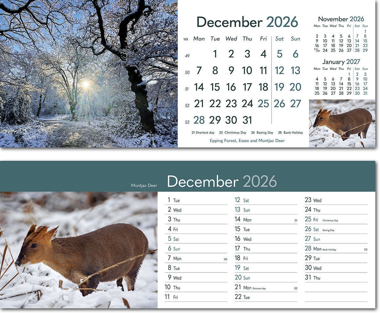 Rural Britain Task Station Desk Calendar