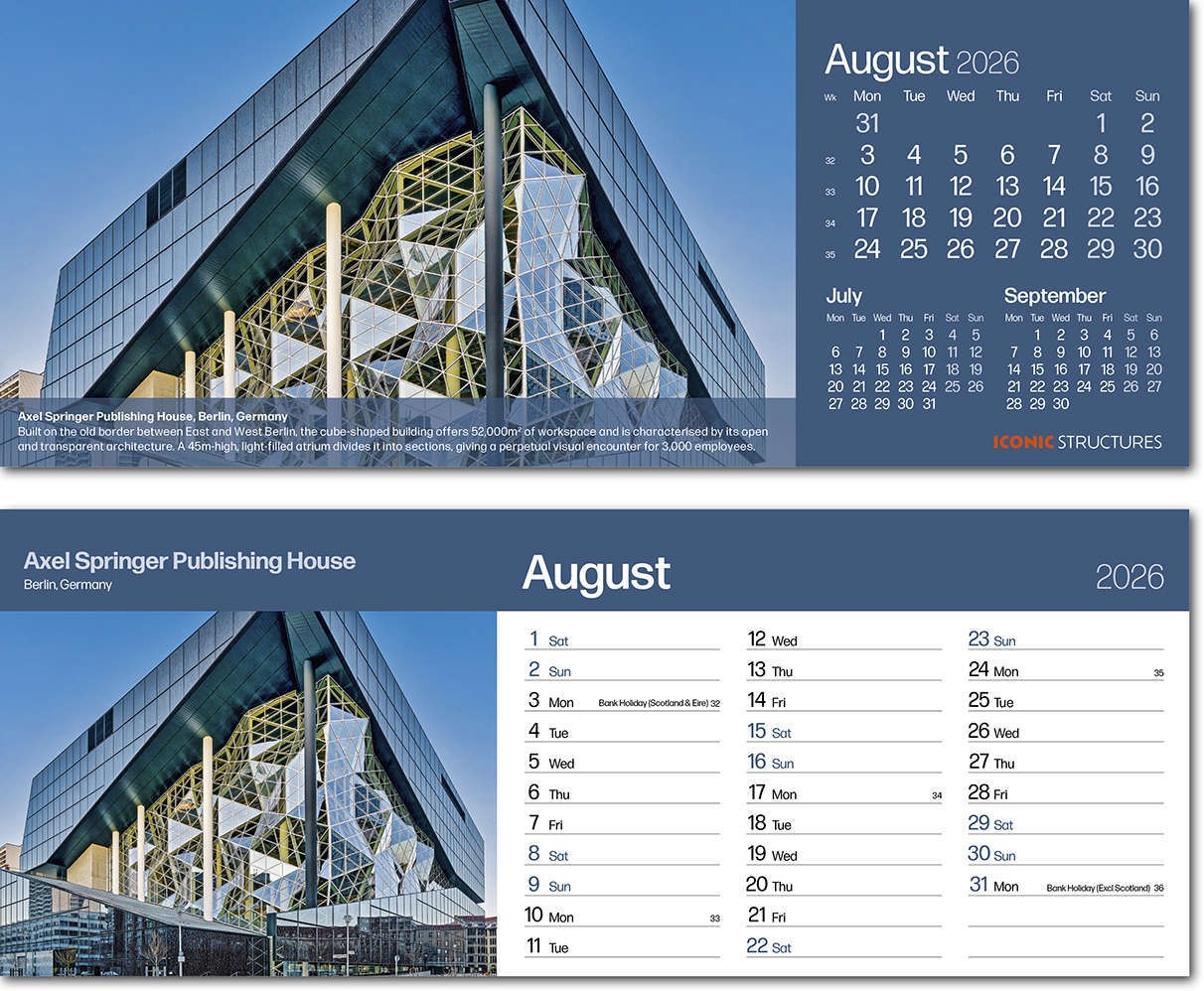 Iconic Structures Note Station Desk Calendar