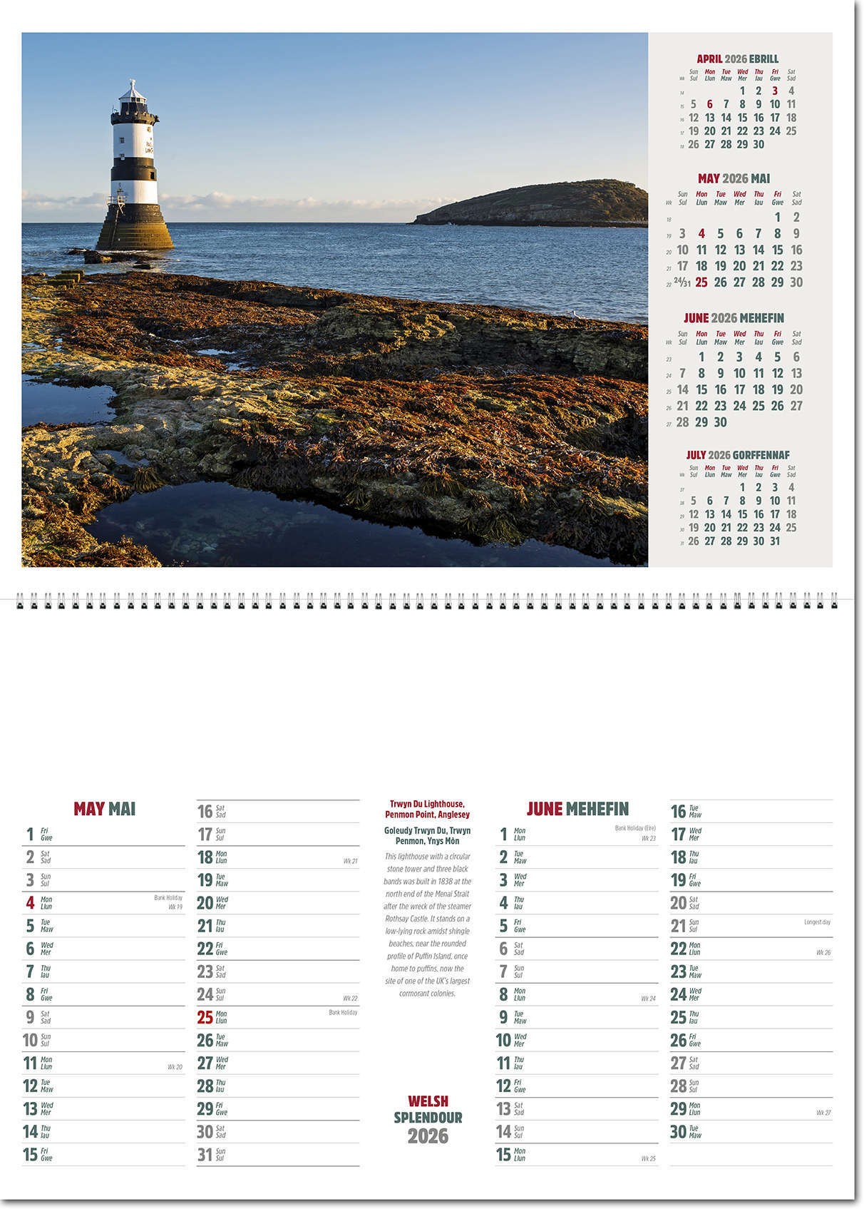 Welsh Splendour Postage Saver Calendar