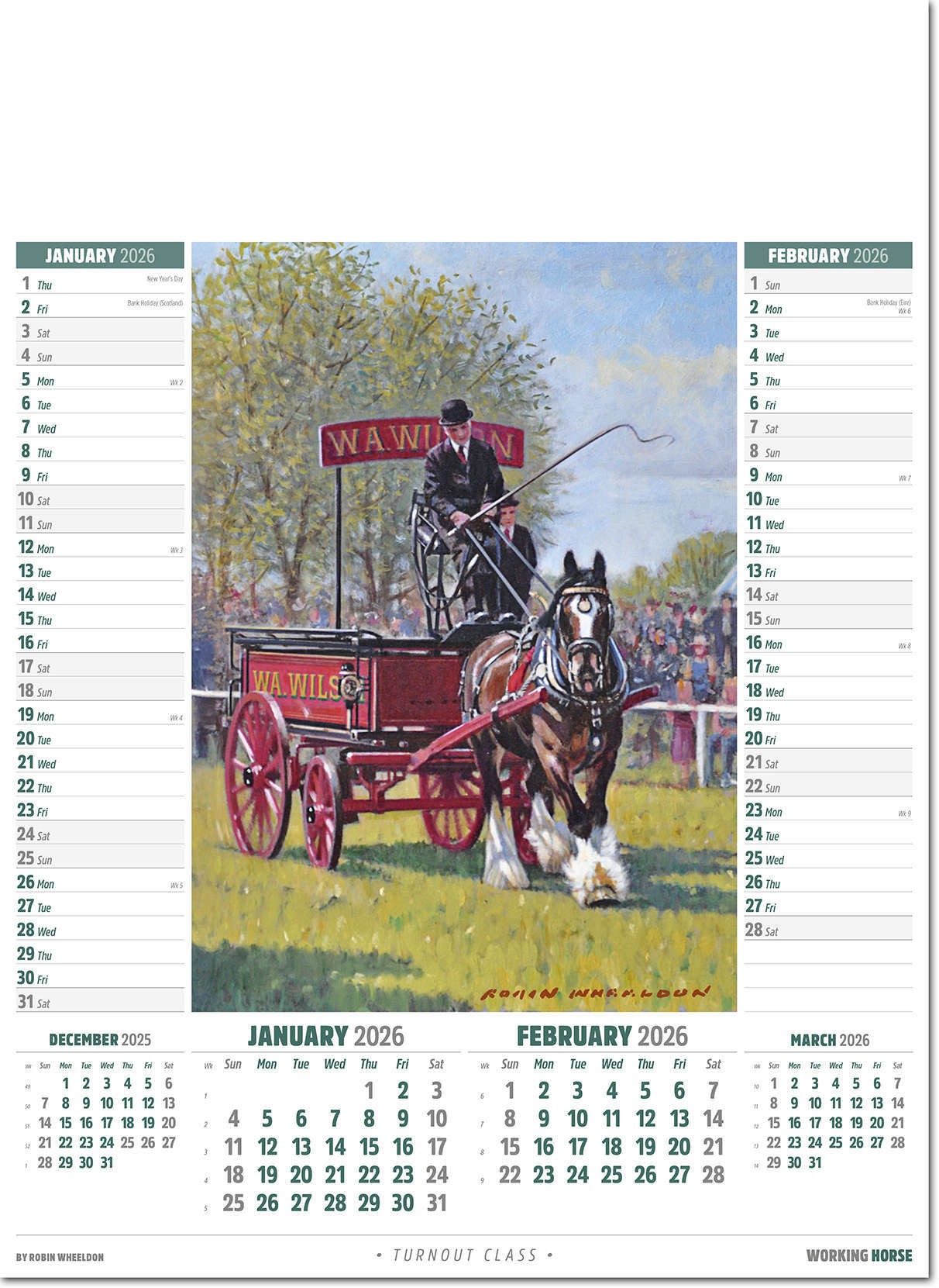 Working Horse Calendar