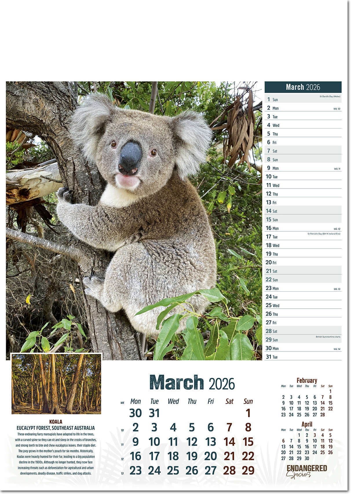 Endangered Species Calendar